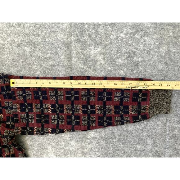 Vintage 80s Windridge Sweater Mens XLT Knit Winter Holiday Pullover Nordic - Picture 6 of 7